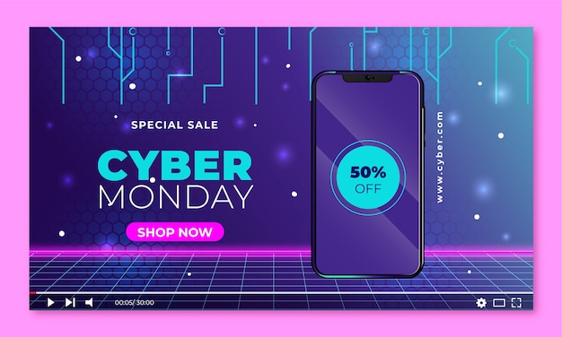 Youtube thumbnail for cyber monday sale