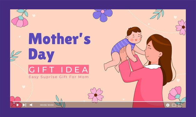 youtube thumbnail for mother's day celebration