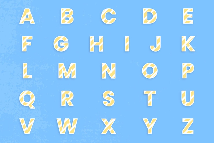 मुफ़्त वेक्टर a-z alphabet set typography vector