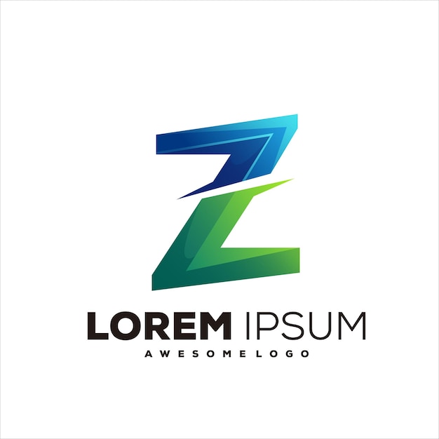 Z letter initial colorful gradient logo