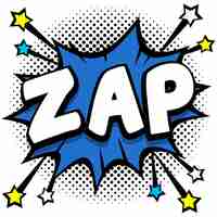 Free vector zap pop art comic speech bubbles book sound effects