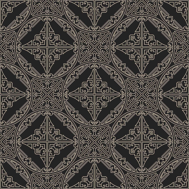무료 Vector zentangle 스타일의 기하학적 장식 패턴