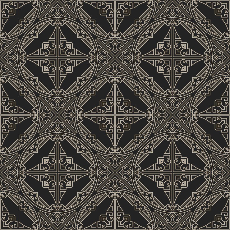 Free Vector zentangle styled geometric ornament pattern