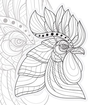 Download Premium Vector Vector Illustration Of A Rooster Chicken And Basket With Eggs