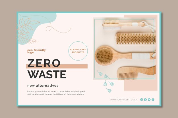 zero waste banner template