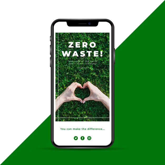 Zero waste ecology instagram story