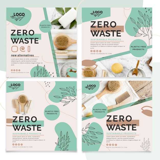 Zero waste instagram post collection