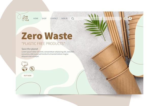 Zero waste landing page