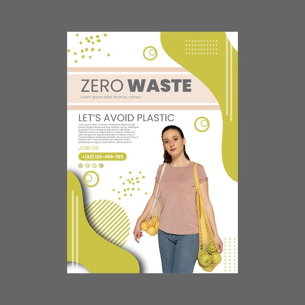 Free vector zero waste poster template