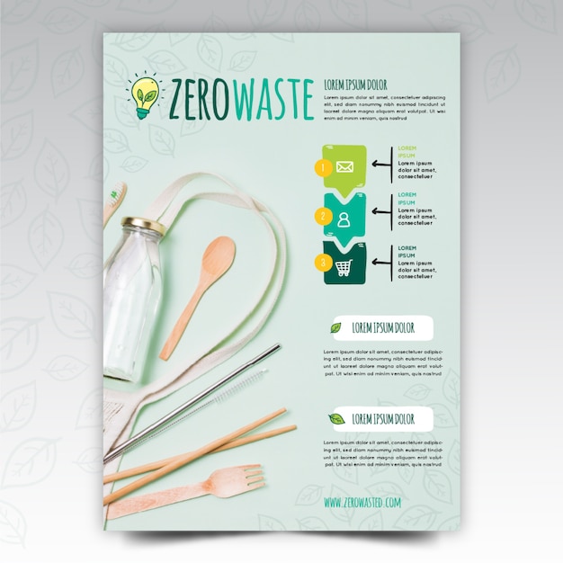 Free vector zero waste poster template