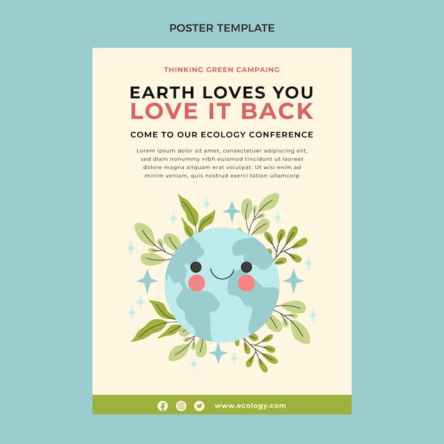 Zero waste poster template