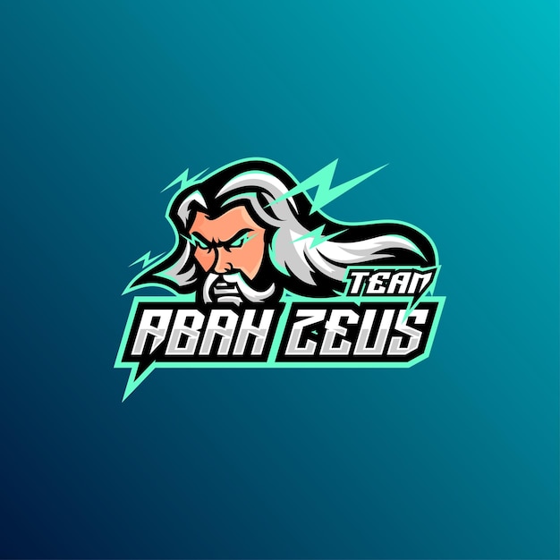 Vettore gratuito mascotte del design del team di esportazione del logo della testa di zeus