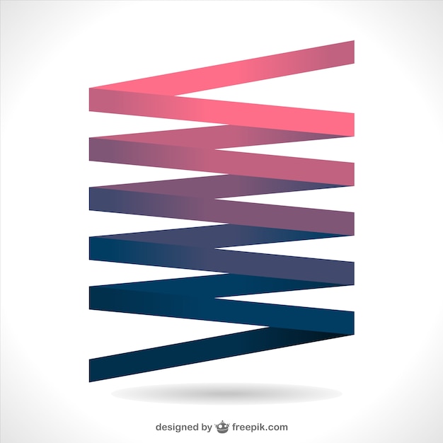 Free vector zig zag paper ornament