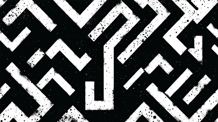 Free Vector zigzag lines geometric pattern