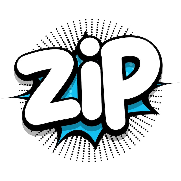 Free Vector zip comic book explosion bubble vector illustration