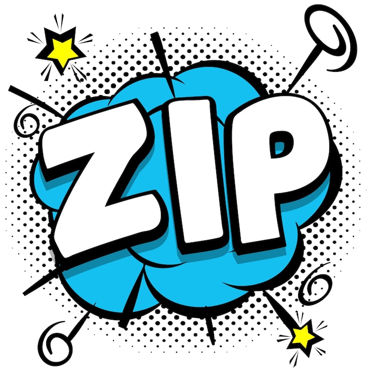 Бесплатный Вектор zip comic яркий шаблон с речевыми пузырями на красочных рамах