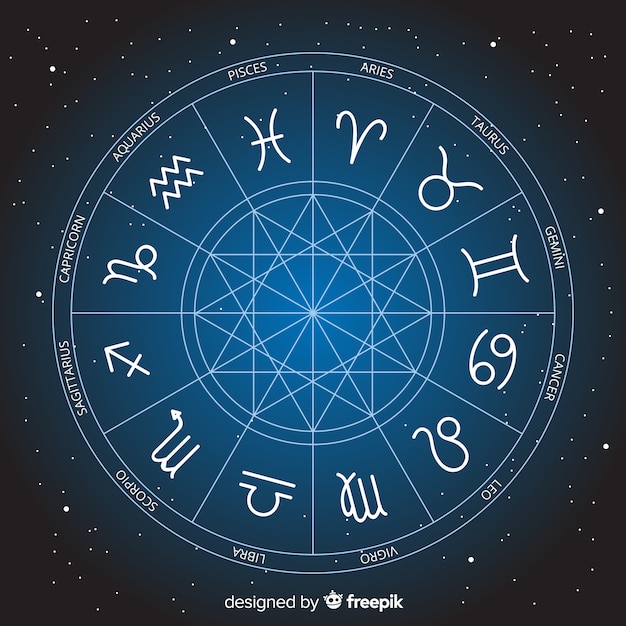 Free vector zodiac wheel
