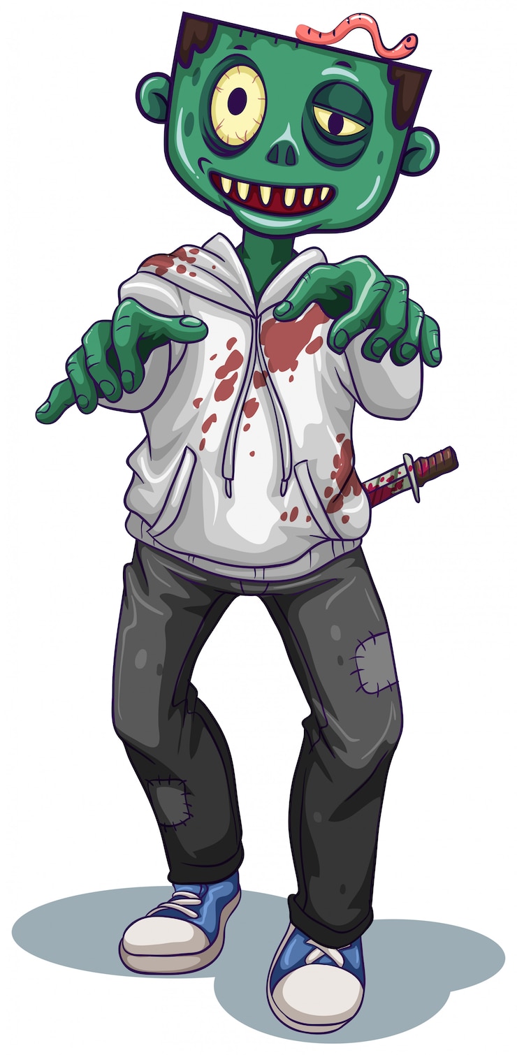 Free Vector a zombie character