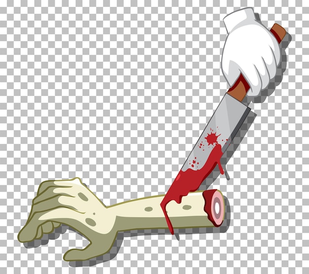 Free vector zombie hand in cartoon style