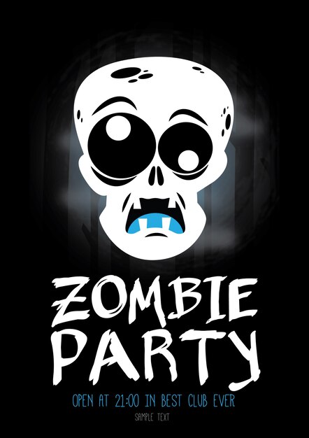 Zombie party poster