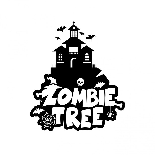 Zombie Party typography design vector 