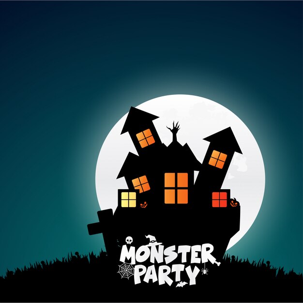 Zombie Party typography design vector