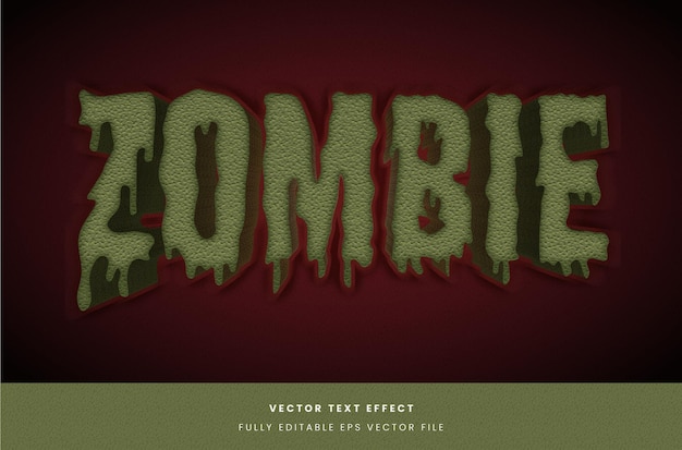 Free vector zombie style text effect