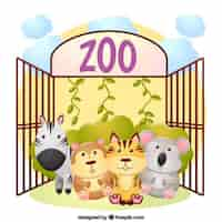 Free vector zoo background