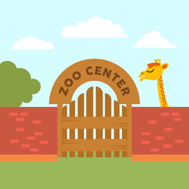動物園のイラスト プレミアムベクター