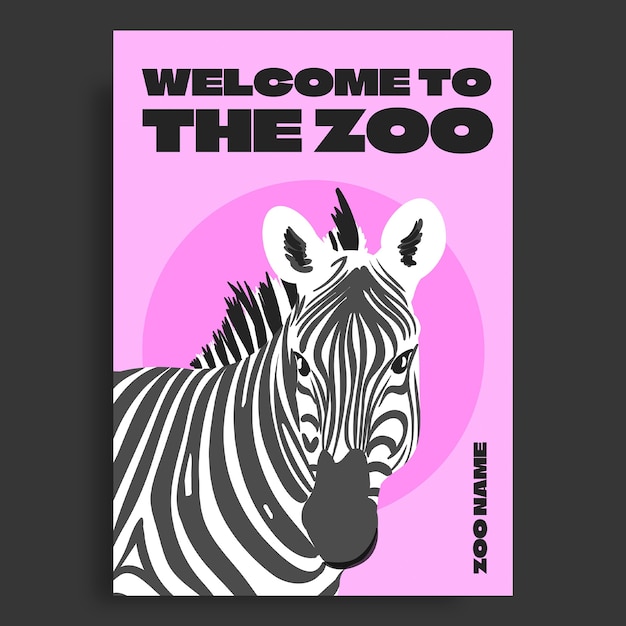 Zoo sign template design