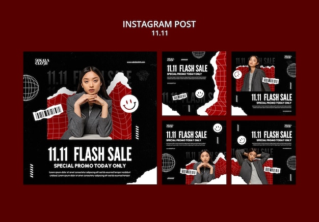 Kostenlose PSD 11.11 flash-verkäufe auf instagram