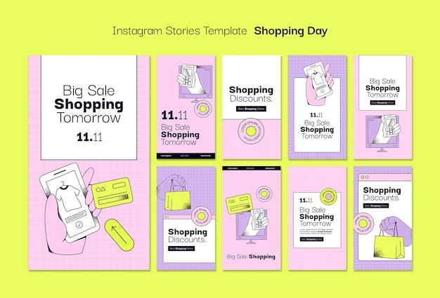 Kostenlose PSD 11.11 flash-verkauf auf instagram-geschichten