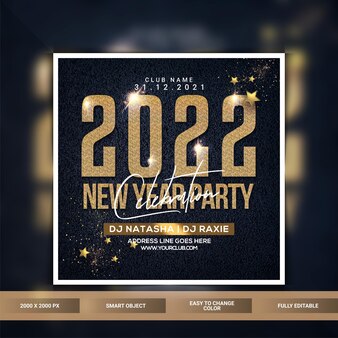 2022 neujahrsfeier party flyer