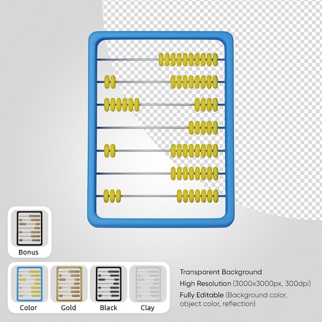 Kostenlose PSD 3d-abakus