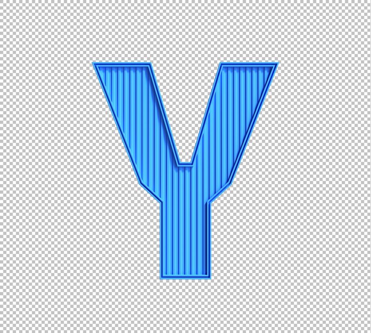 Kostenlose PSD 3d-alphabet auf transparentem hintergrund