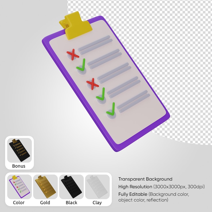 Kostenlose PSD 3d-aufgabenliste