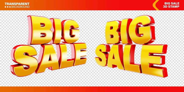 Kostenlose PSD 3d-big-sale-flash-sale-super-sale-logo für kompositionen isoliert