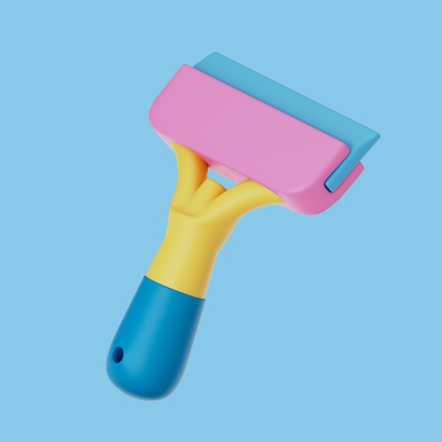 Kostenlose PSD 3d-bild mit den wichtigsten reinigungsmitteln