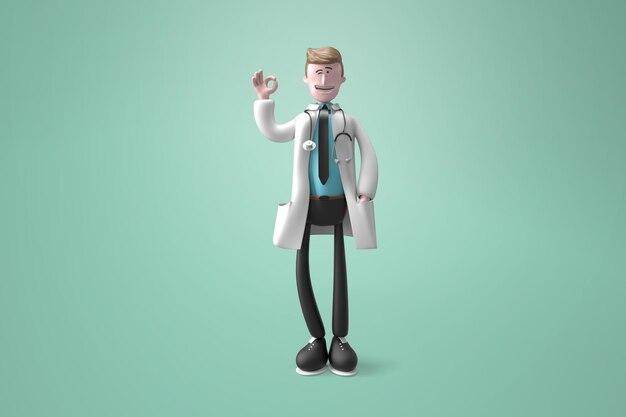 3D-Cartoon-Männer-Illustration