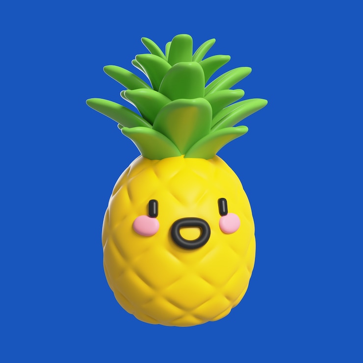 Kostenlose PSD 3d-darstellung auf kawaii-sommer-symbol