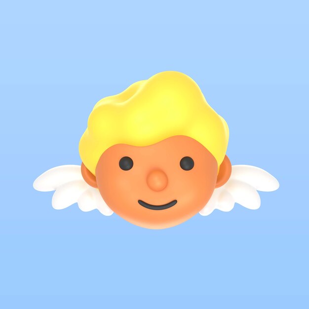 3D-Darstellung der Amor-Ikone zum Valentinstag