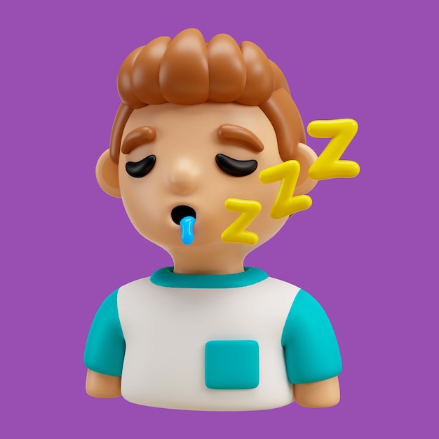 Kostenlose PSD 3d-darstellung des jungen-avatar-emojis