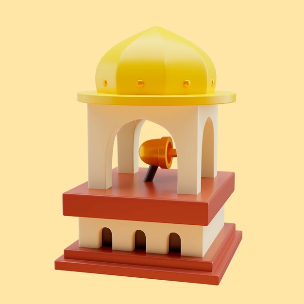 3D-Darstellung des Ramadan-Glockenturms