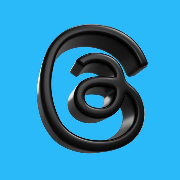 3D-Darstellung des Social-Media-Symbols