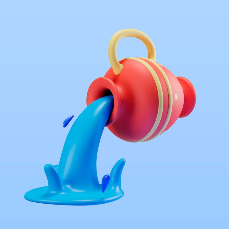 Kostenlose PSD 3d-darstellung des sternzeichens wassermann