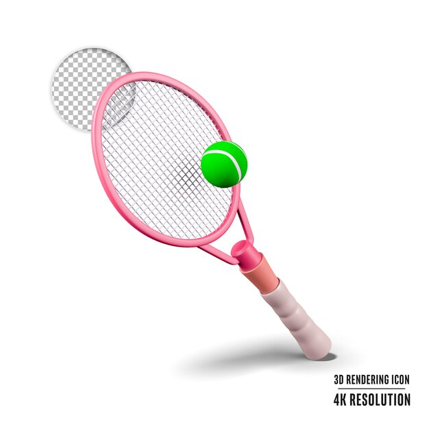 3D-Darstellung Tennis isoliertes Symbol