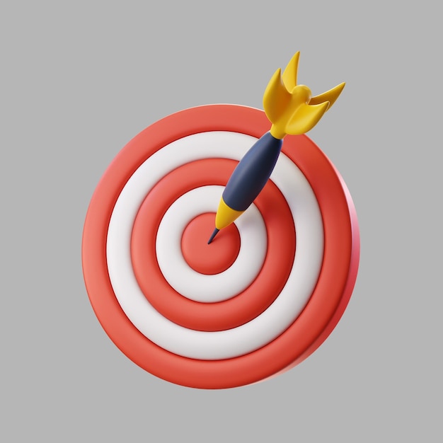 3D-Dartscheibe für Ziel mit Bullseye-Pfeil