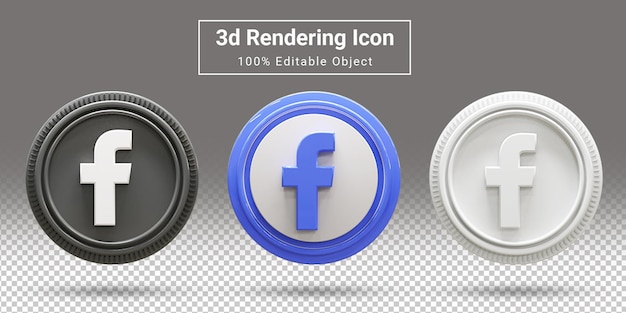 3d-facebook-social-media-rendering-icon-set