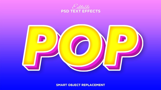 Kostenlose PSD 3d fetter pop-art-texteffekt