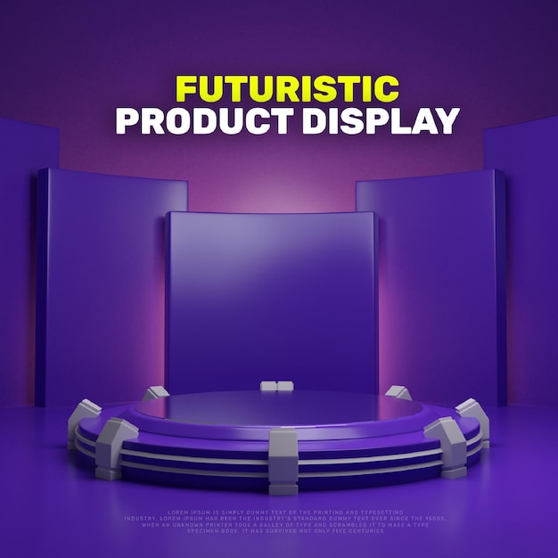 3d futuristisches podium produktdisplay